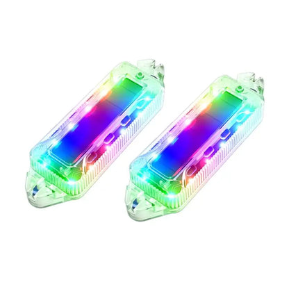 a13f-2 Pack Solar Power Warning Motorcycles IP65 Waterproof