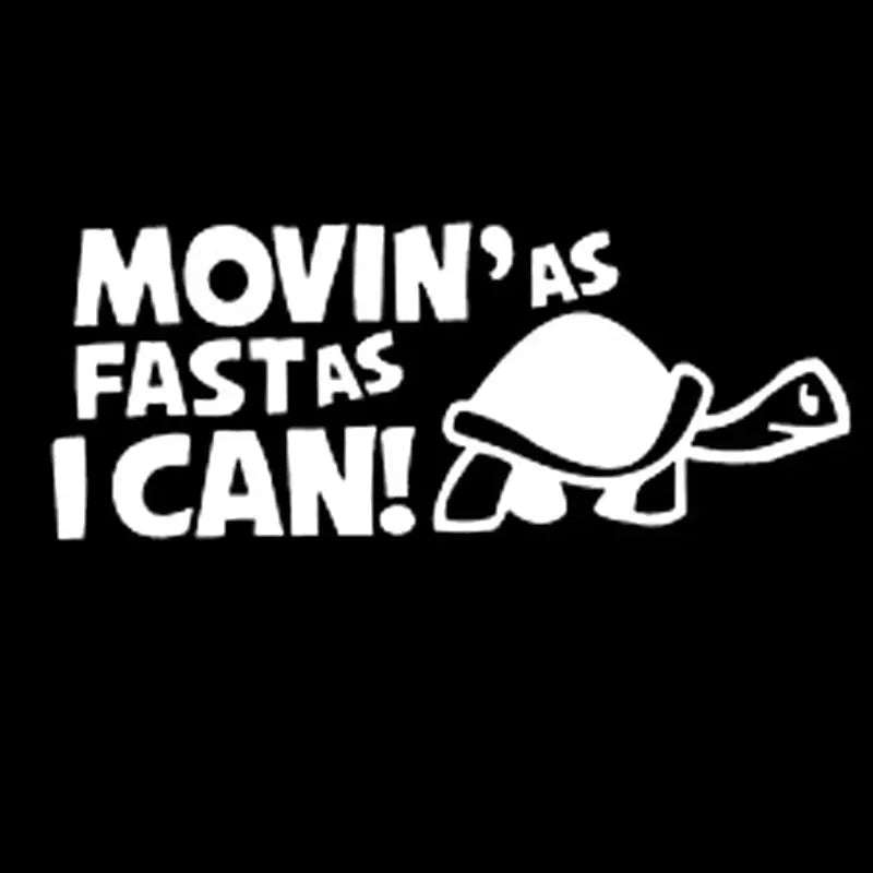 Funnycar Sticker Personality Bumper Fast Drive As I Can
