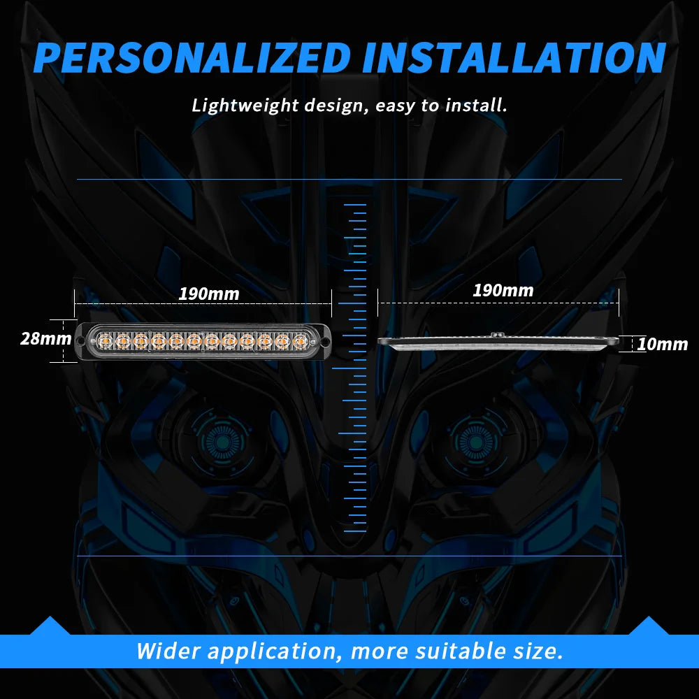4PCS Strobe Kit In Wireless Control Warning Signal Grille