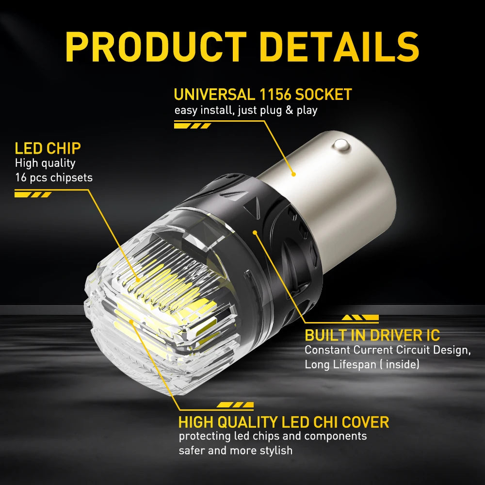Auxito 2X P21W ba15s 1156 7440 7443 Bulb T20