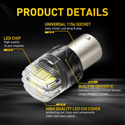 Auxito 2X P21W ba15s 1156 7440 7443 Bulb T20