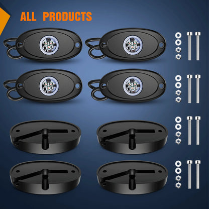 Nilight Rock 6PCS Underglow Wheel Well Pods Waterproof Exterior