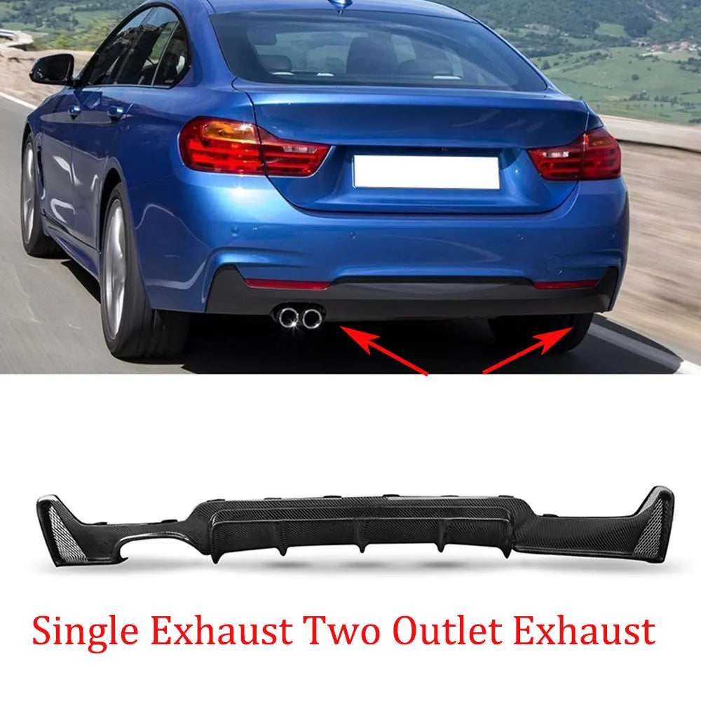 For BMW 4 Series F32 F33 Carbon Fiber Rear Diffuser Spoiler F36