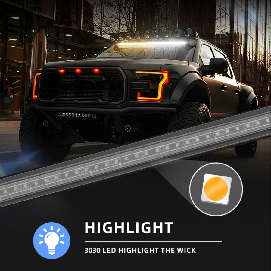 For Emergency Flash Warning Lamp Windshield Strobe Bar 3030