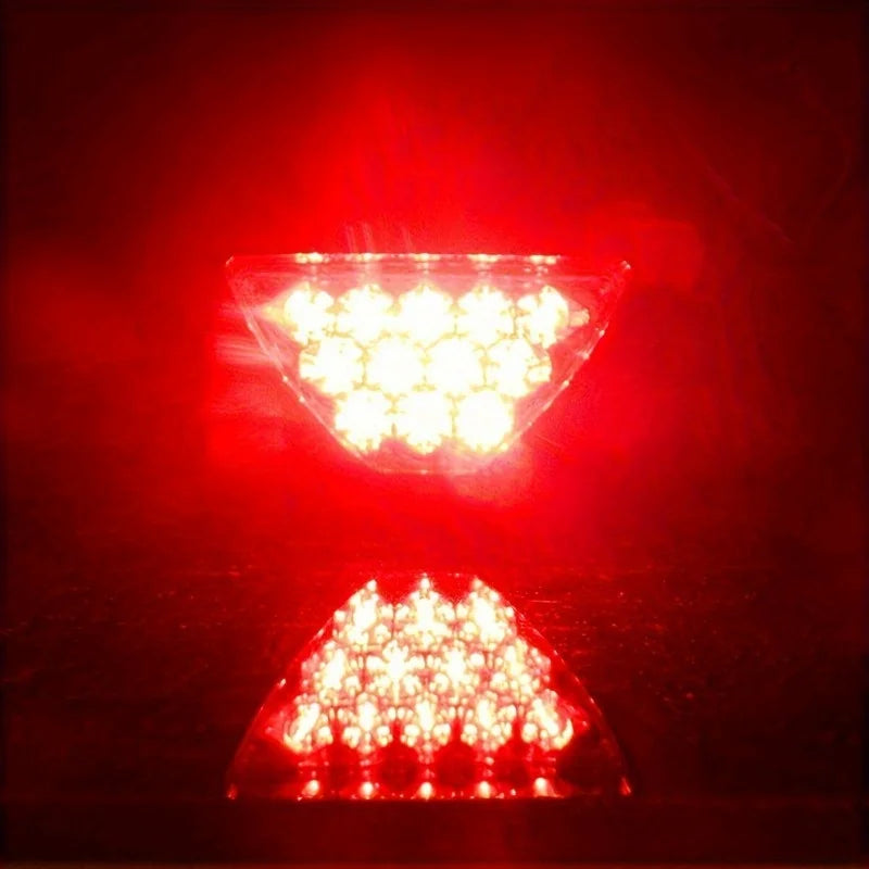 12V Triangle Rear Brake Red Fog Tail