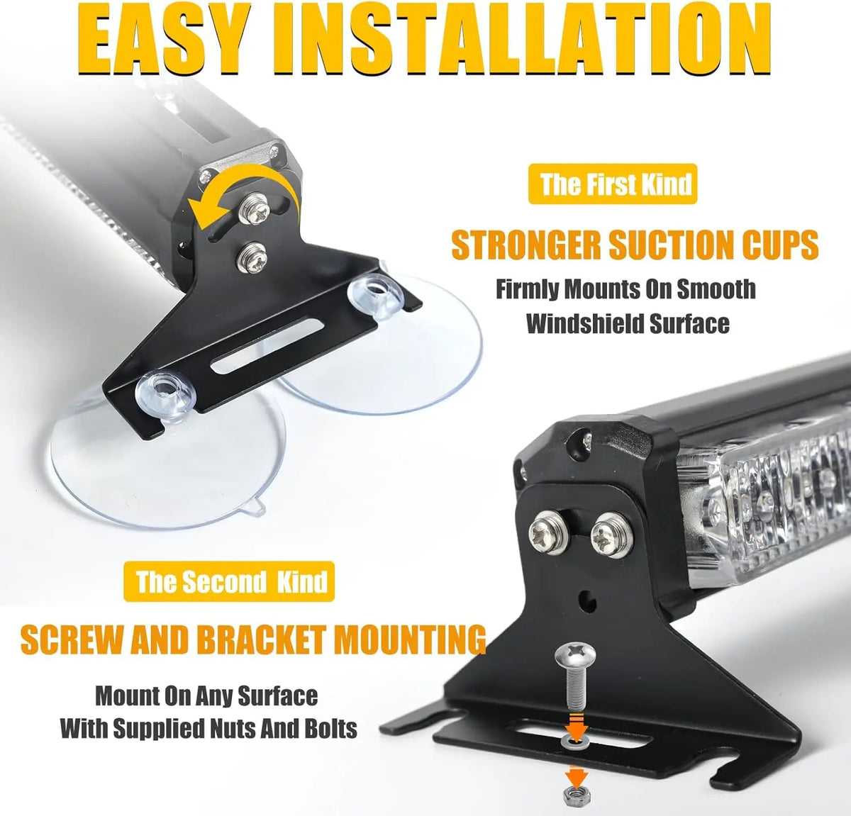 Nilight 6.1in Emergency Strobe Hazard Warning Flashing Safety