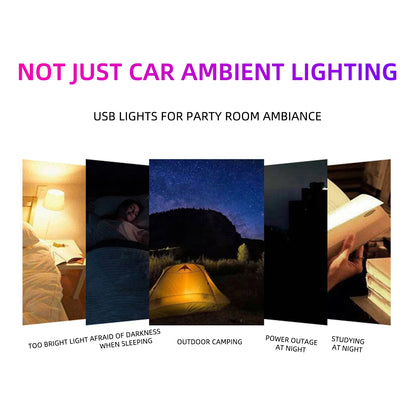 1PC MINI USB Interior Atmosphere Emergency Lighting Colorful