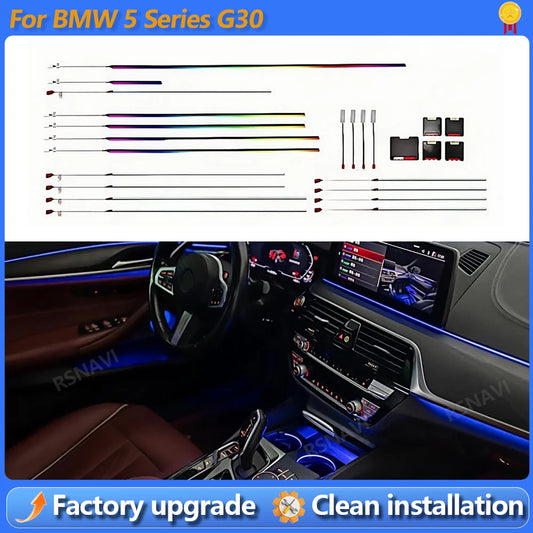 For BMW 5 Series G30 LED Colors Door Dashboard Footwell Ambient