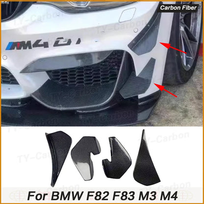 For BMW F80 M3 F82 M4 Real Carbon Fiber Front Splitter Bumper
