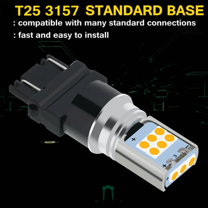 2PCS T20 3157 Bulbs 7443 W21 5W 7440 W21W