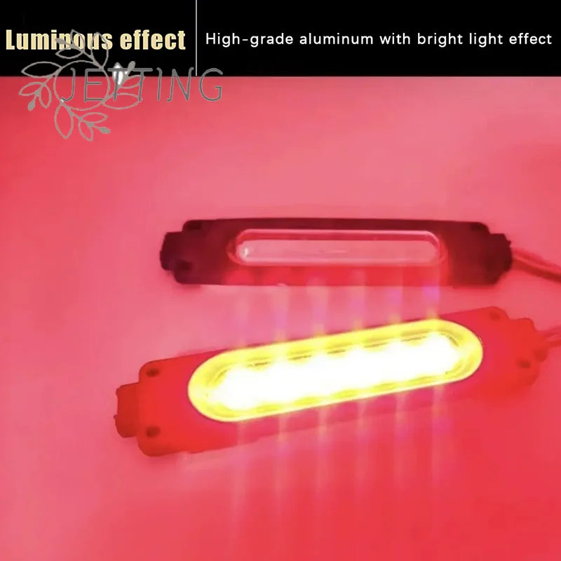 Piece Warning Flash 12V Cob Red Blue Strobe Moto
