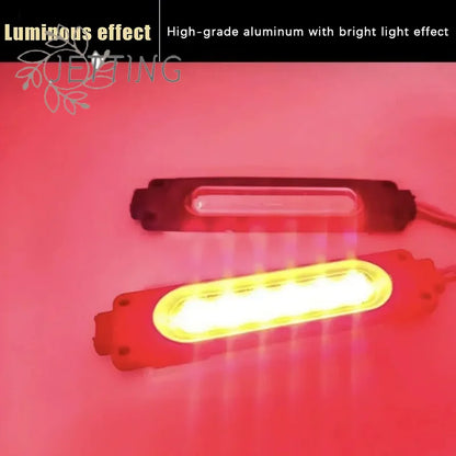 Piece Warning Flash 12V Cob Red Blue Strobe Moto