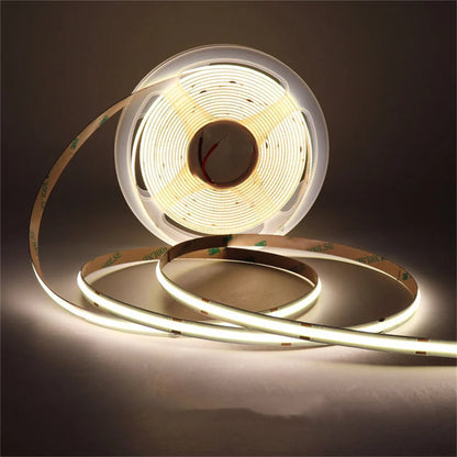 ac220v dc24v 10M Cob Strip Density Flexible Warm Nature