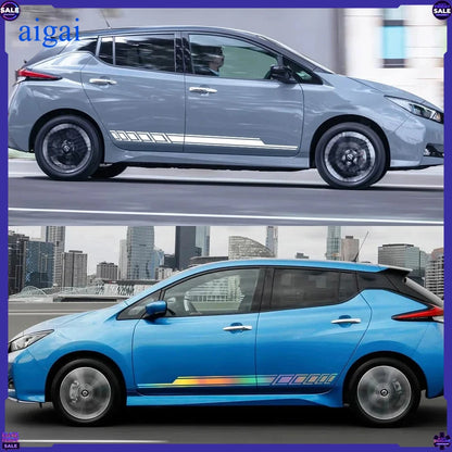 For Nissan Leaf Door Side Wrap Sticker Decals Kit Waterproof