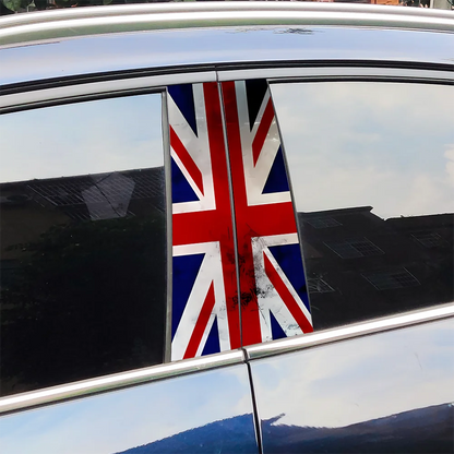 For MINI Auto B-pillar Union Flag Stickers Center Column Decor