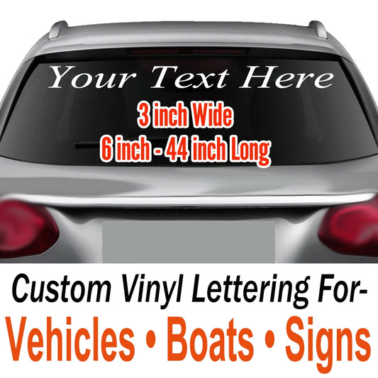 Custom Vinyl Windshield Banner Lettering Decal Sticker Window