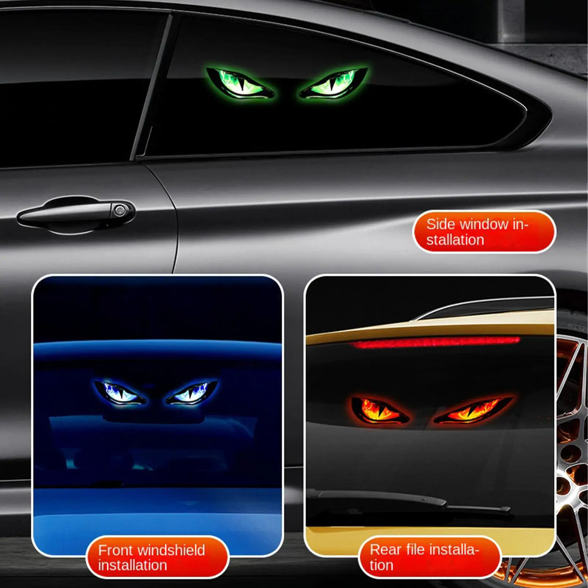 Solar Eye Warning Waterproof Reflective SUV Truck Van Rv