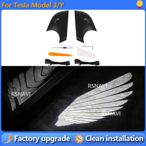 For Tesla Model Y 3 Highland Angel Wings Welcome Romantic