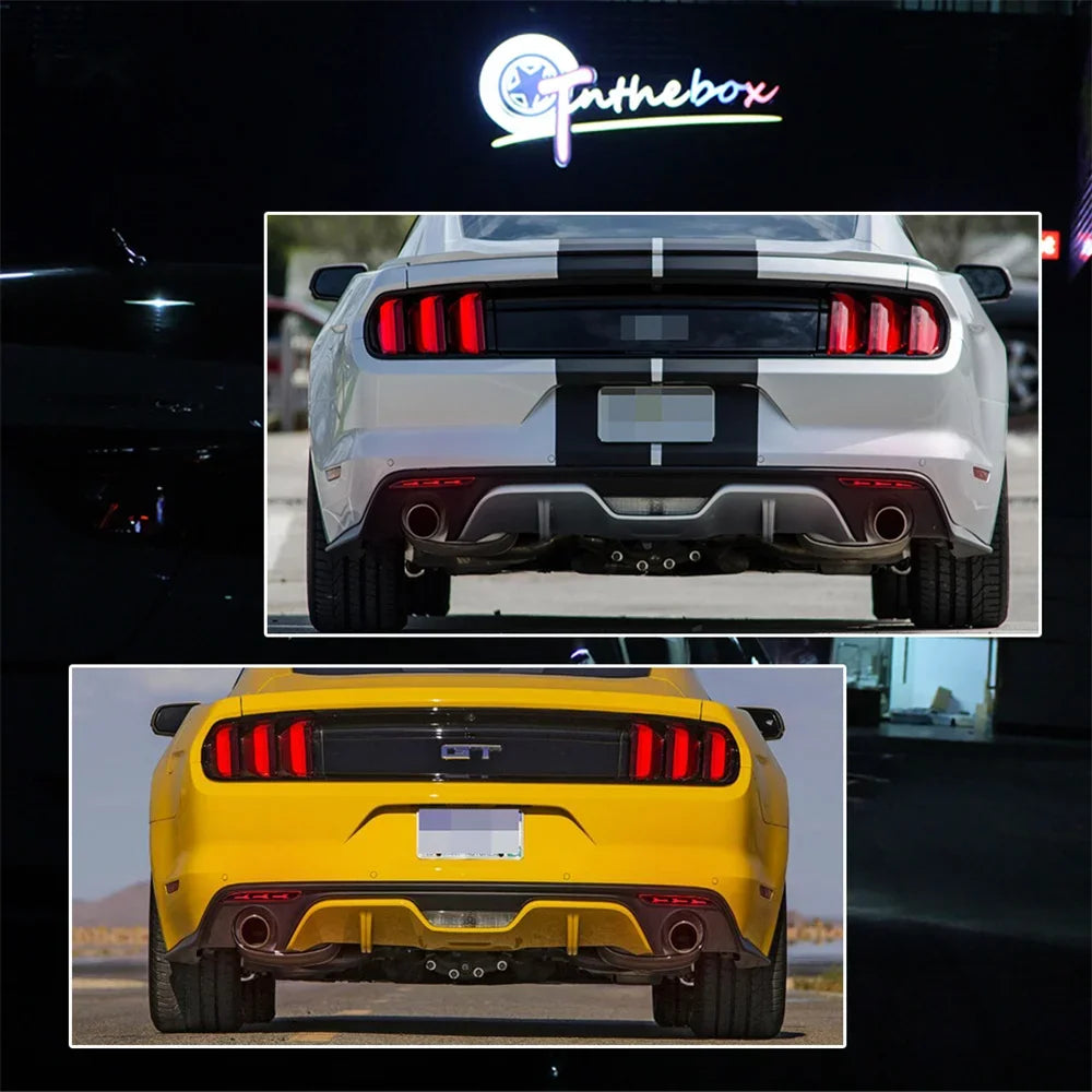 For Ford Mustang 2015-2017 Red Rear Bumper Reflector Tail Brake