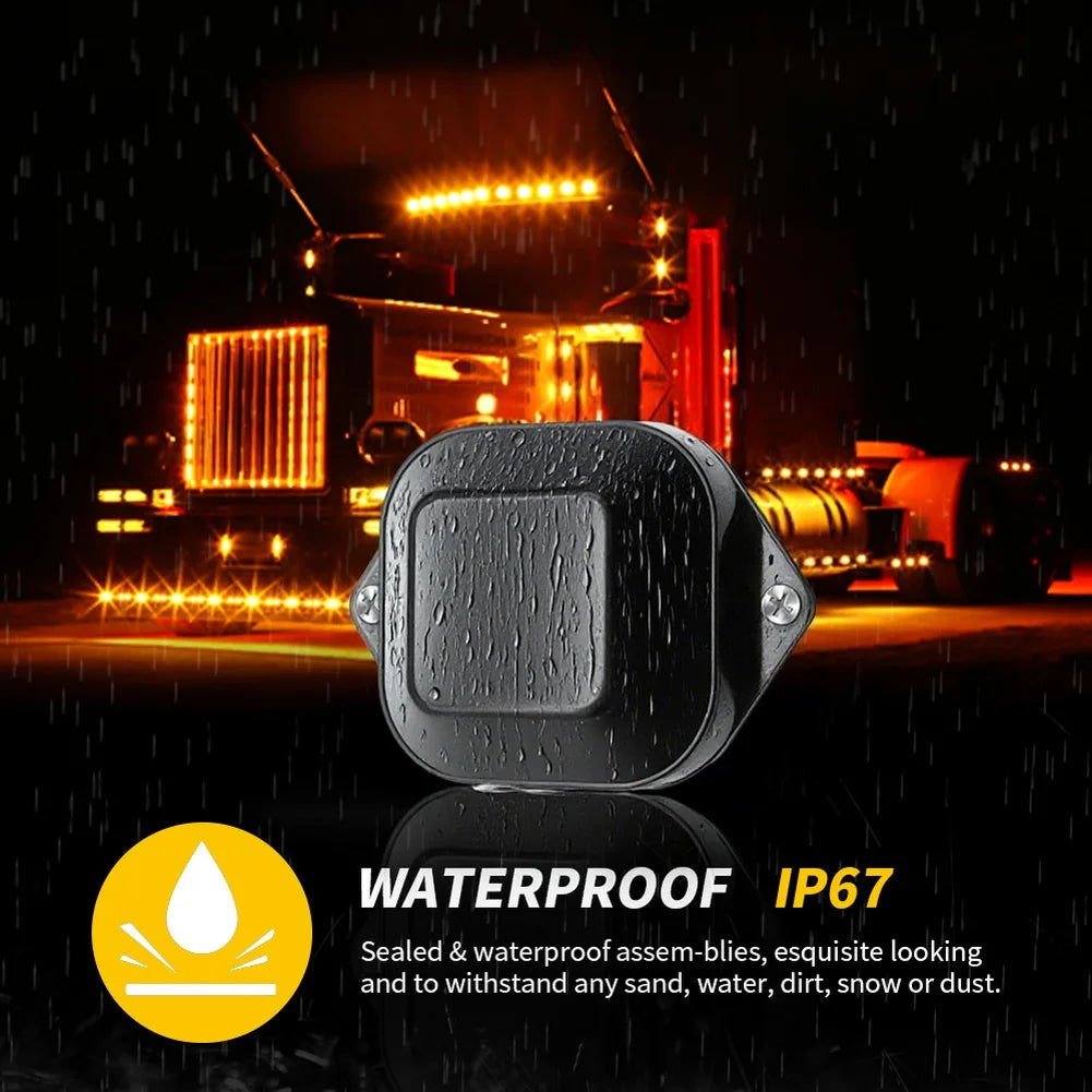 12V 24V Strobe Side Marker Waterproof IP65 Aluminum Housing