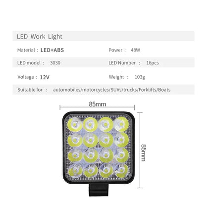 For Offroad Work Driving Super Bright Fog Drl Trucks 4X4 ATV