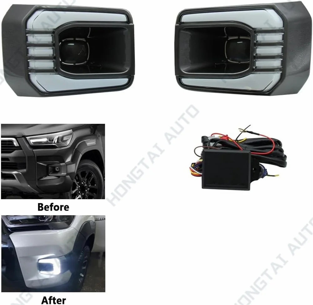 For Toyota Hilux Rocco 2020 2021 Daytime Running Drl Streamer