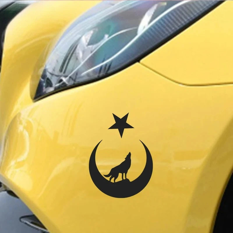 Interesting Wolf Moon Star Great Turk Turkey Turkish Sticker