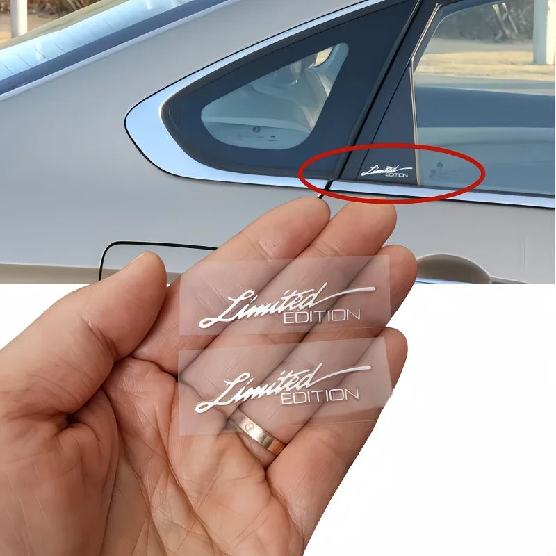 2PCS Limited Edition Handwritten Vinyl Sticker Waterproof