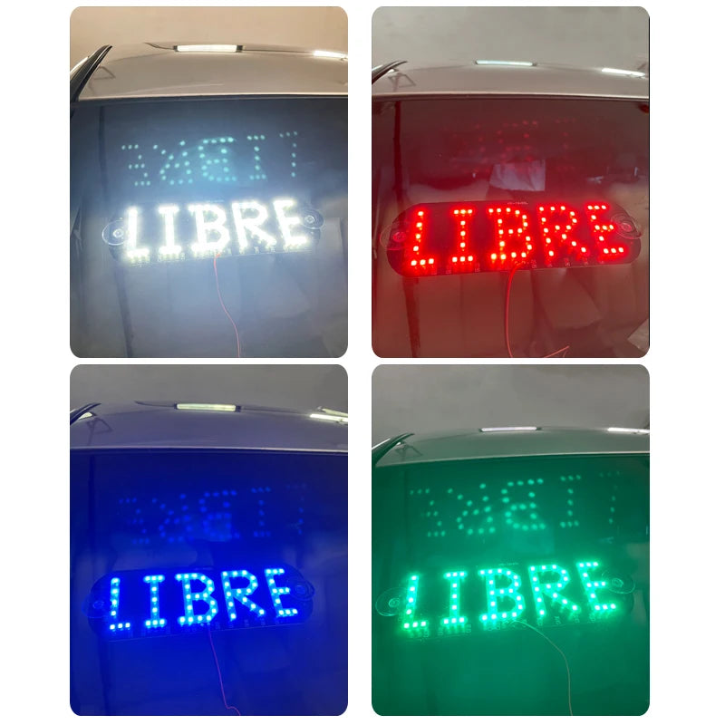For Vehicles White Green Blue Red Libre Windshield Warning