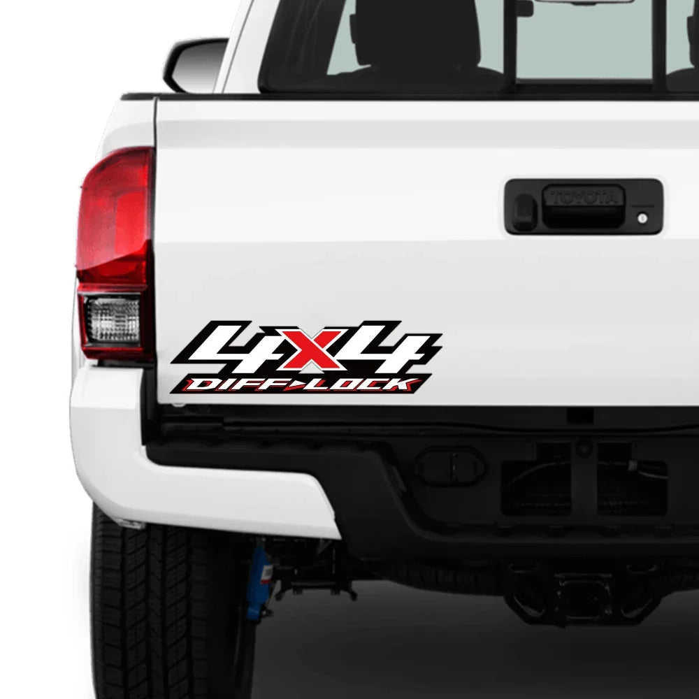 For D Max F-150 Hilux Ram 2PCS 4X4 Diff Lock Stickers Pickup