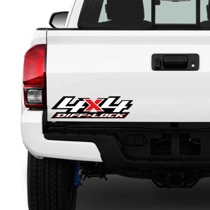 For D Max F-150 Hilux Ram 2PCS 4X4 Diff Lock Stickers Pickup
