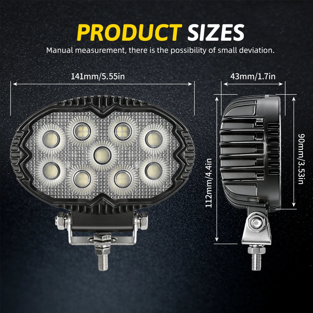 Hl 5.5-inch Elliptical Aluminum Alloy Casing Working Floodlight