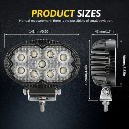 Hl 5.5-inch Elliptical Aluminum Alloy Casing Working Floodlight