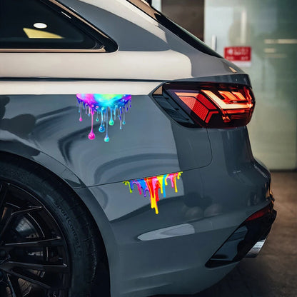 Decoractive Stickers Dopamine Coloured Fluid Paint Vinyl