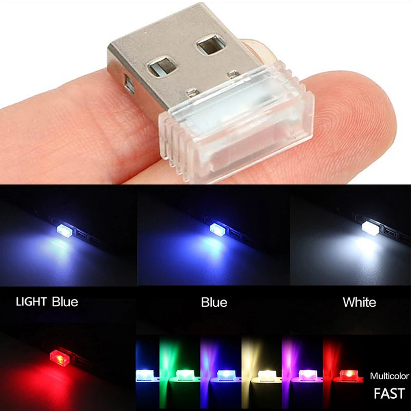 1PC Colorful Interior Atmosphere MINI USB Emergency Lighting