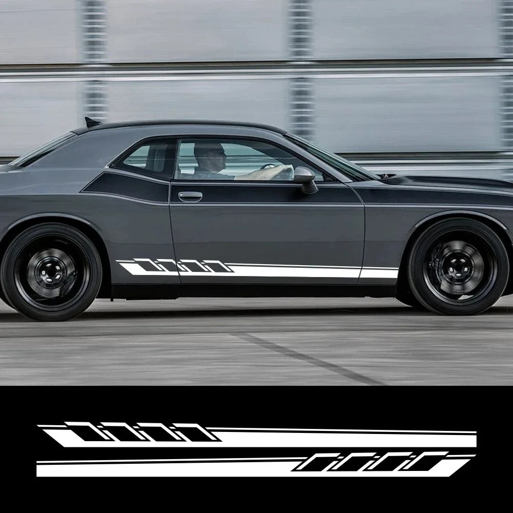 For Dodge Challenger Avenger Caliber Long Stripe Sticker Door