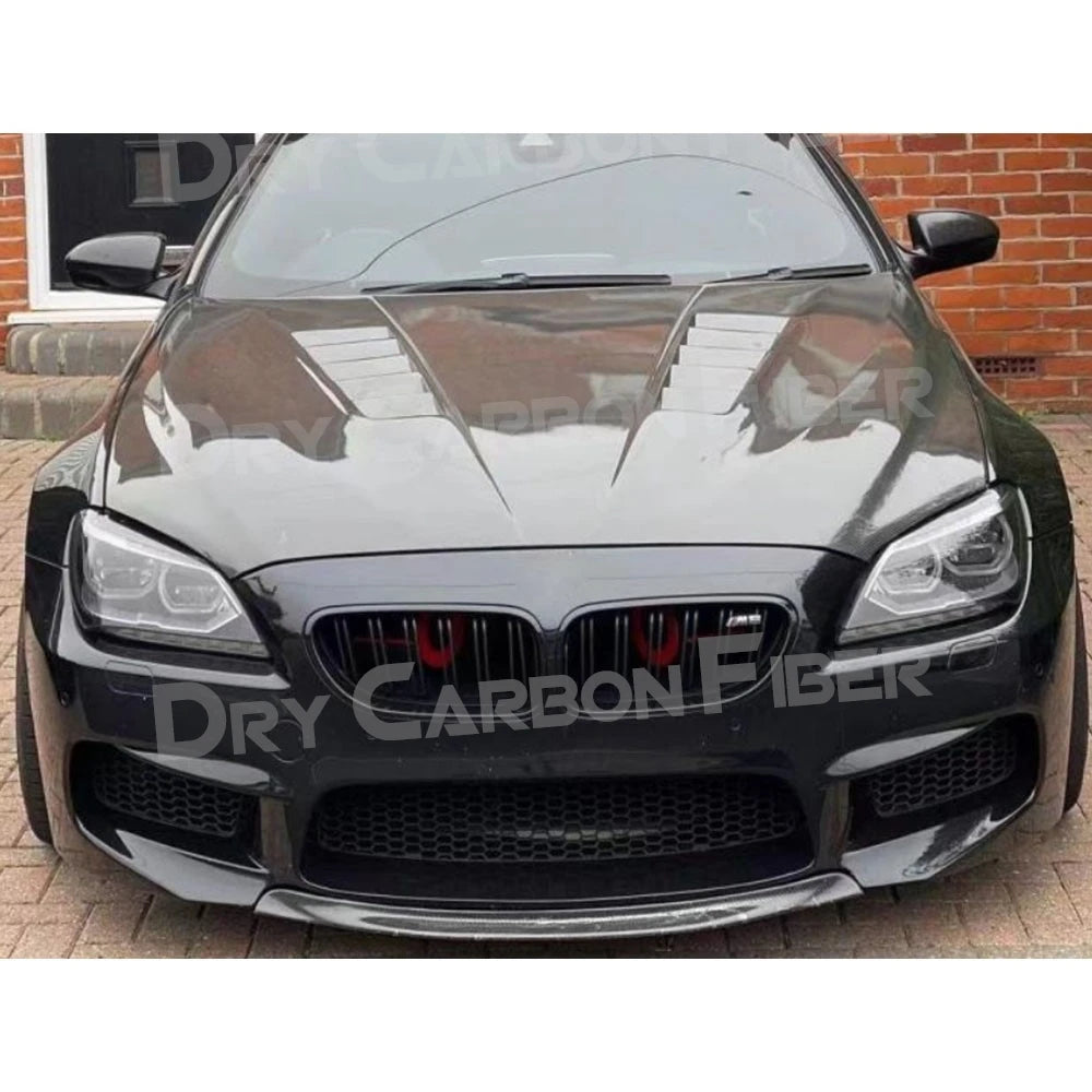 For BMW 6 Series F06 F12 Real Carbon Fiber Front Bumper Lip
