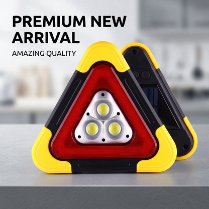 Emergency Warning Triangle Solar Powered Reflective Sign
