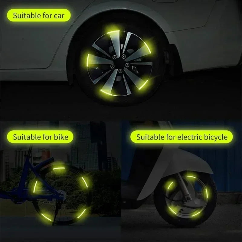 20PCS Set Colorful Motorcycle Wheel Hub Reflective Strips