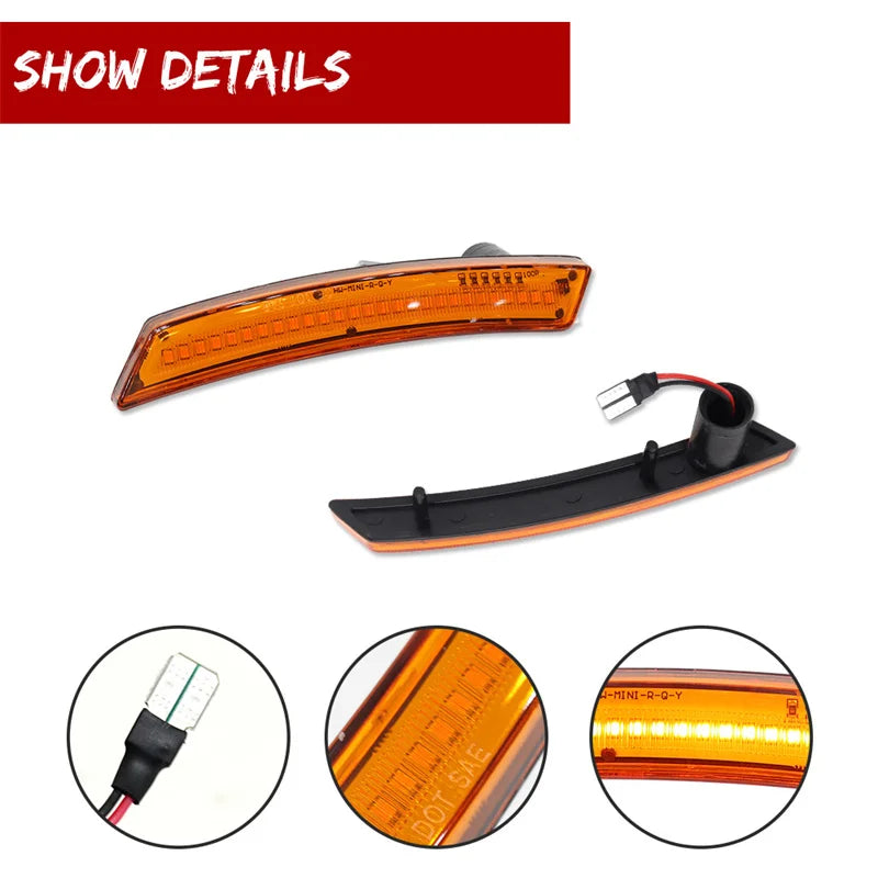 For 2007-2016 Gen 2ND MINI Cooper Front Amber Rear Red Side