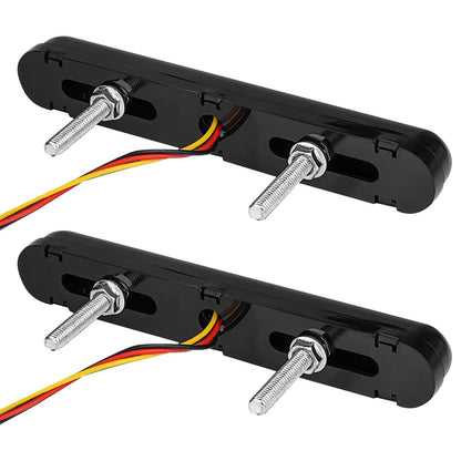 For Heavy 2PCS Set Tail Flowing Turn Signal Drl Trucks Motorcycle