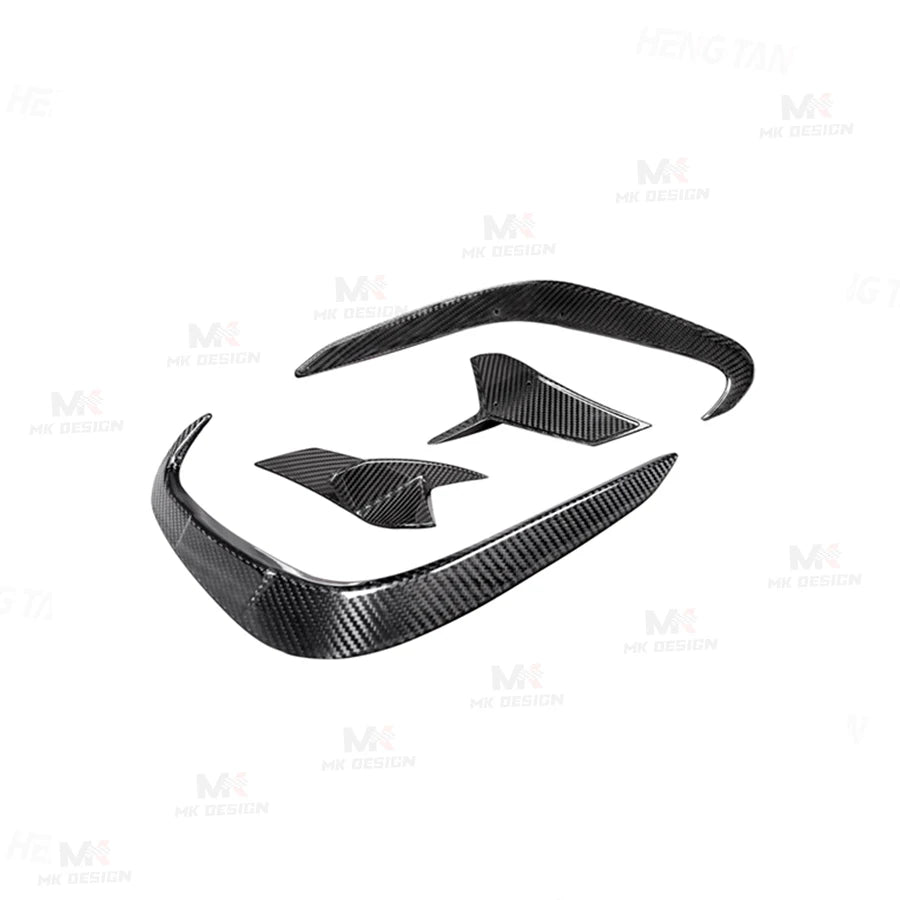 For BMW 8 Series G14 G15 Carbon Fiber Front Bumper Splitters