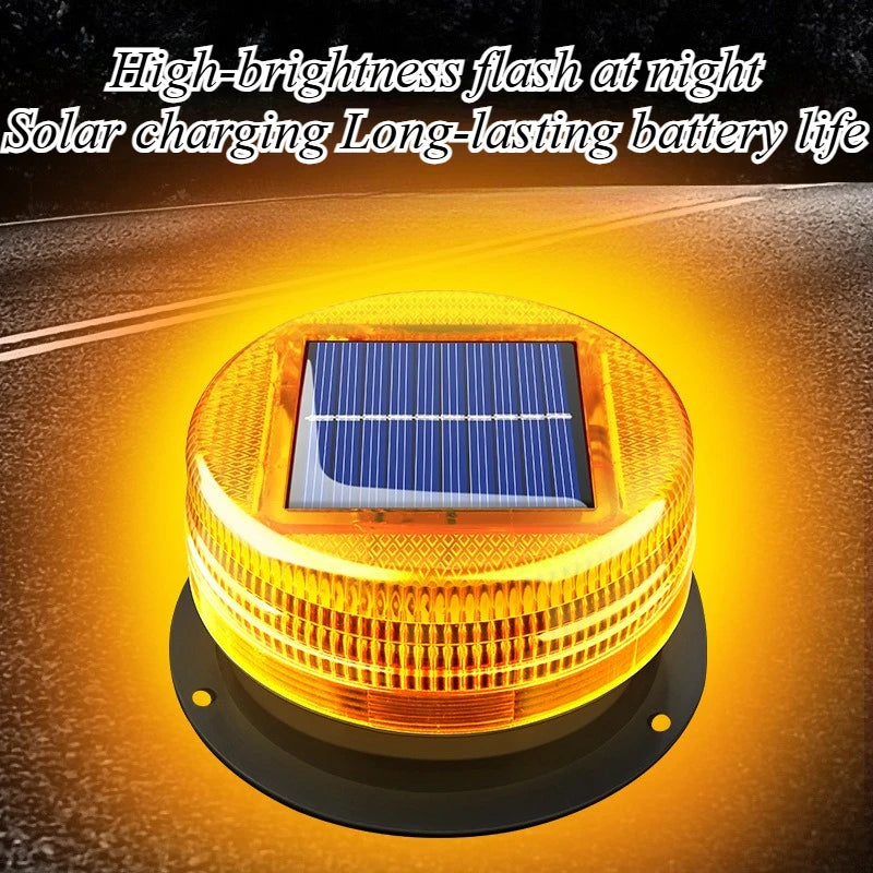 Cars Part Trucks Solar Powered Emergency Warning Strobe Beacon