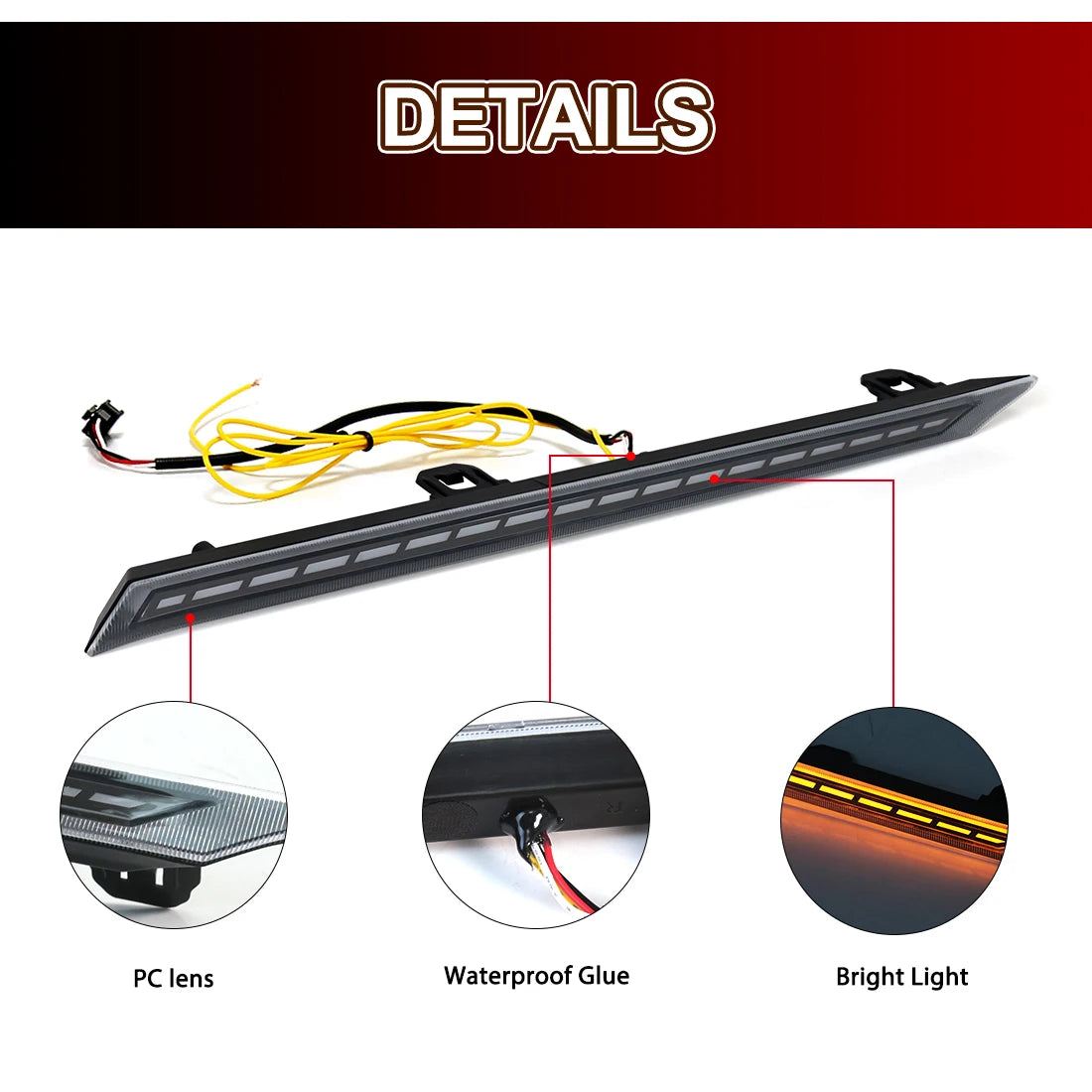 For Toyota RAV4 Daytime Running Engine Hood Vent Cover Drl 2019