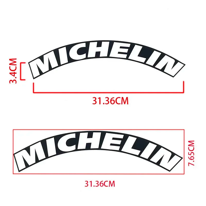 3D Rubber Custom Tyre Letterings Sticker 0.75 Inch Height