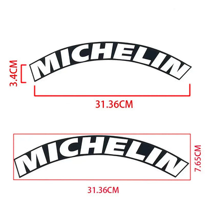 3D Rubber Custom Tyre Letterings Sticker 0.75 Inch Height