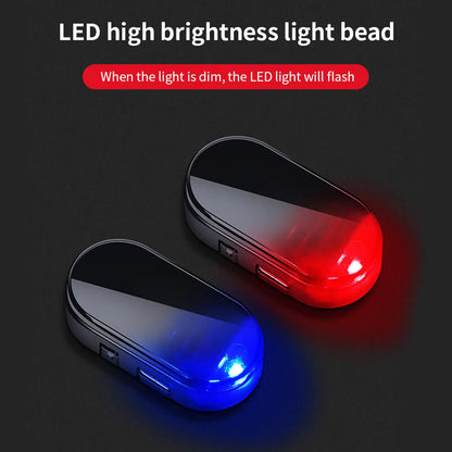 1PCS Solar Powered Fake Security Blue Red Simulated Wireless