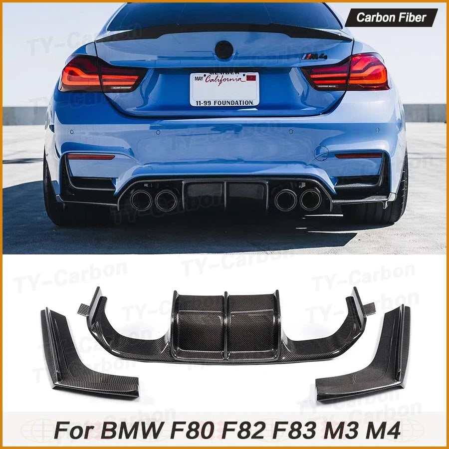 For BMW F80 M3 F82 F83 Rear Diffuser Lip Spoiler Bumper Guard M4