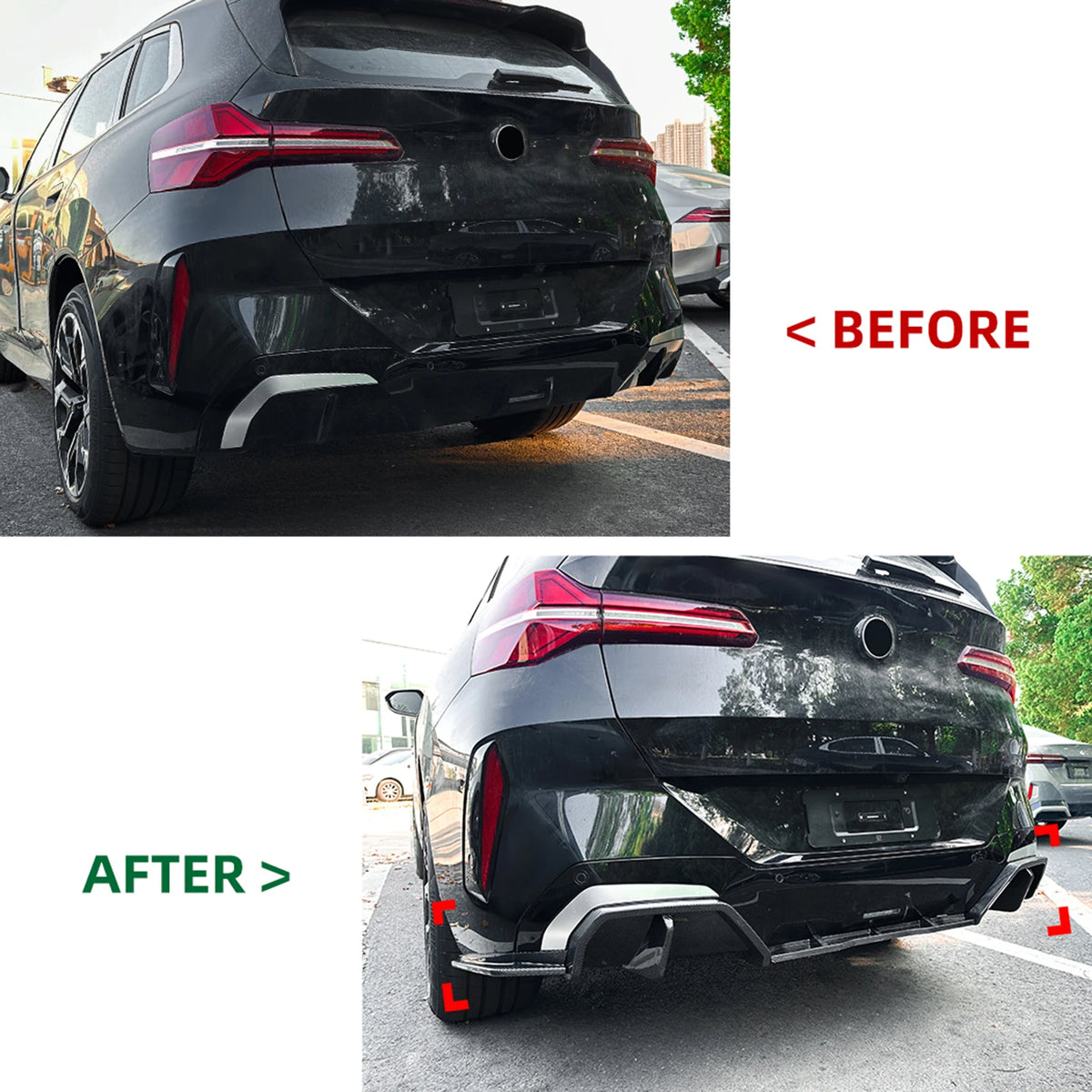 For BMW X3 G45 M Sport Rear Bumper Diffuser Lip 2024-2025 Tail