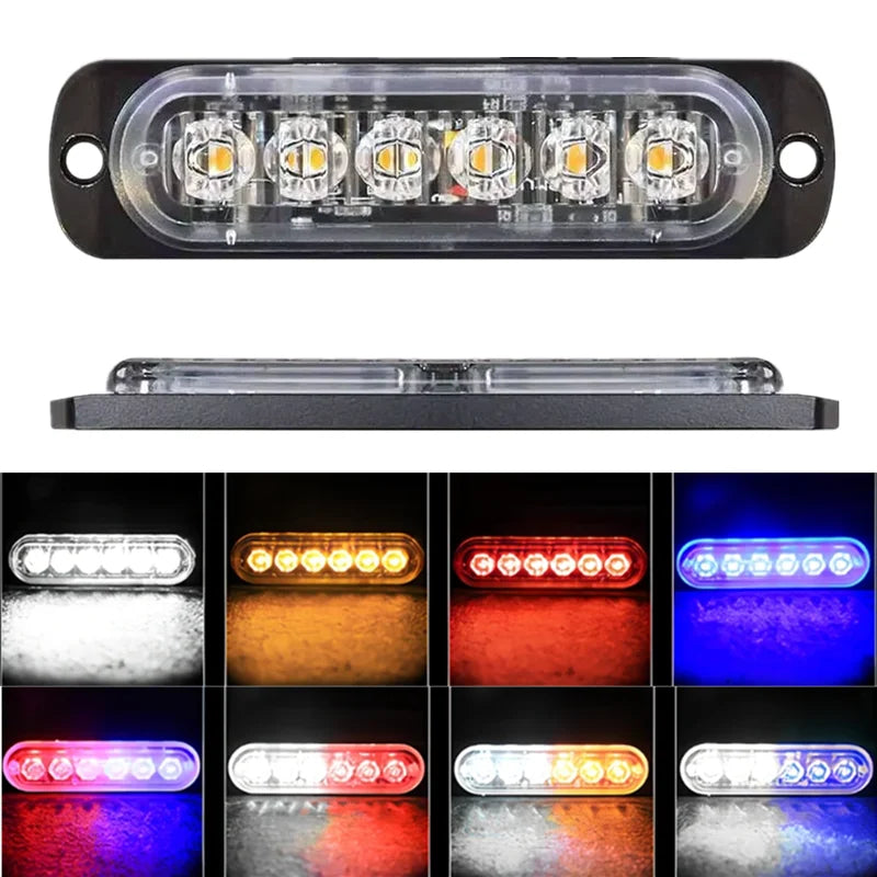 6LED Flashing Warning Strobe Trailer Trucks Vans Emergency Beacon